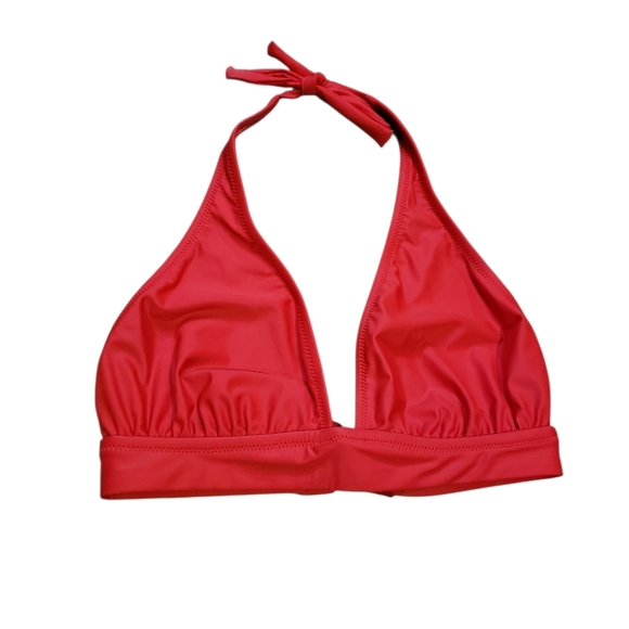 J. Crew Red Triangle Halter Bikini Top NEW - Picture 1 of 3